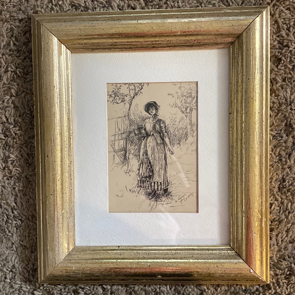 Picture w/ Gold Frame